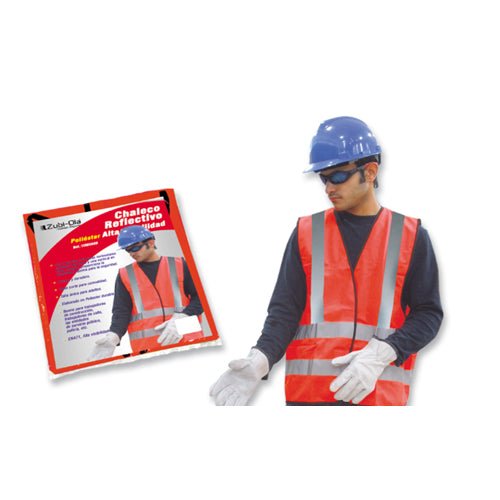 Chaleco Reflectivo Poliester Naranja Alta Visibilidad 11905009 - MARKEMSTORE -