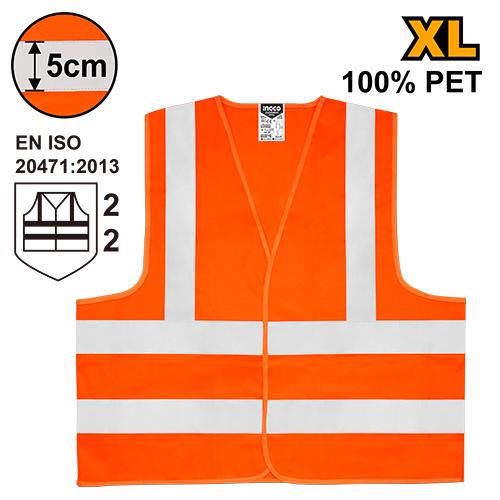 Chaleco Reflectivo Poliester Talla Xl INGCO RV02C - MARKEMSTORE -