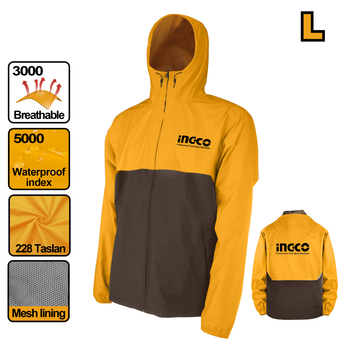 Chaqueta Talla L INGCO HJATL2281.L - MARKEMSTORE -