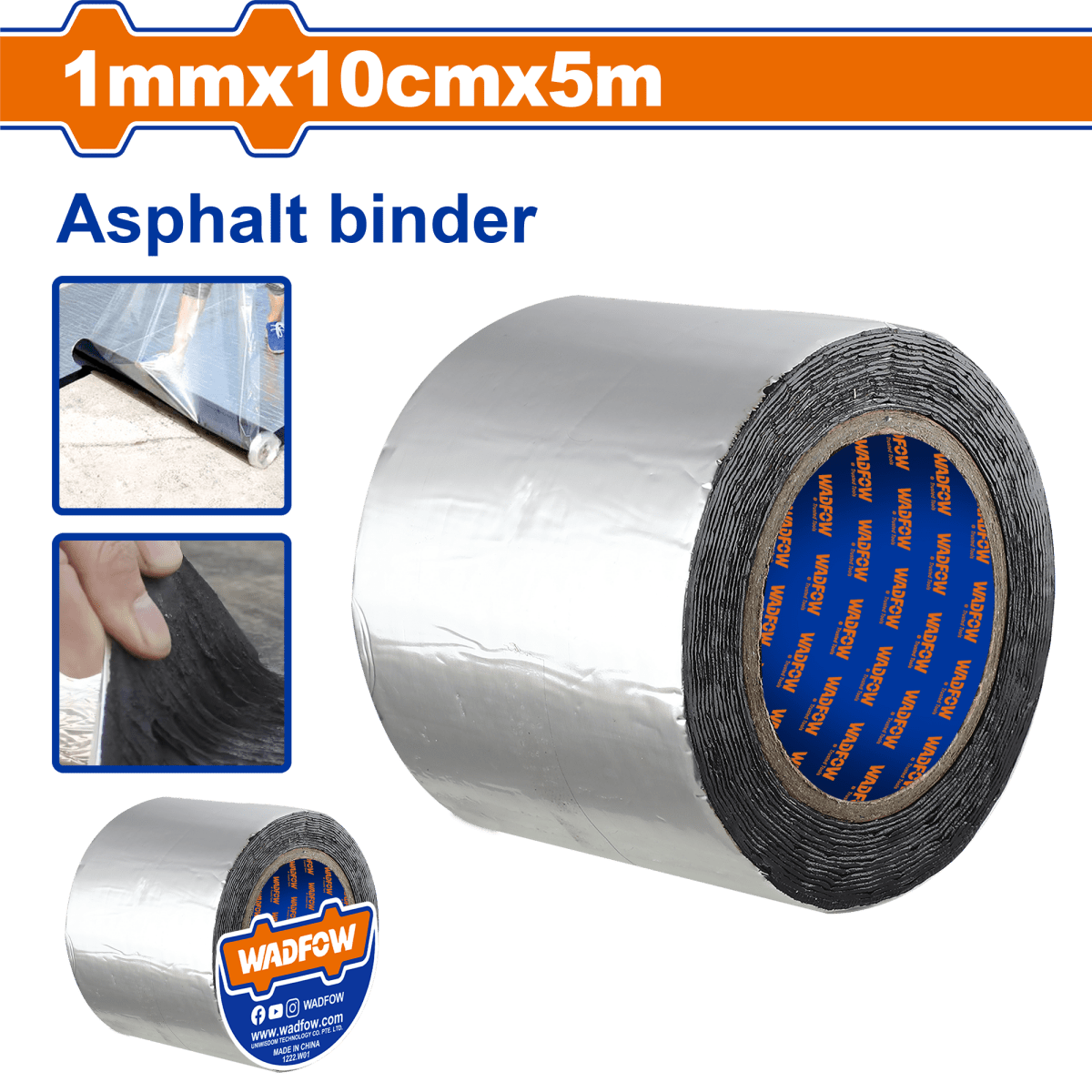Cinta de Aluminio Adhesiva WADFOW 5 Metros WVF2110 - MARKEMSTORE -