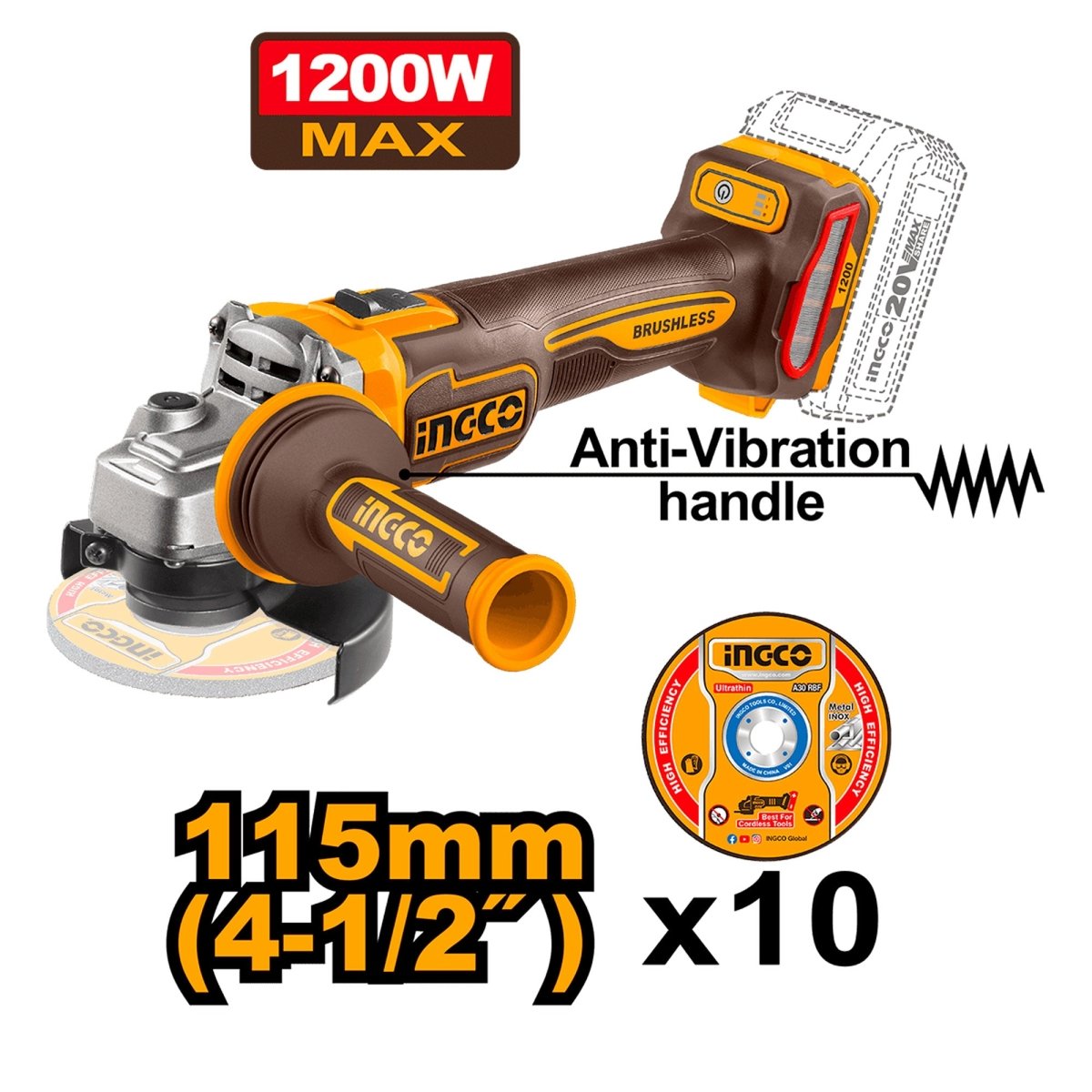 Combo herramientas inalámbricas Taladro 20v Rotomartillo Pulidora y Lampara UCOSLI251193 - MARKEMSTORE - Combos de Herramientas
