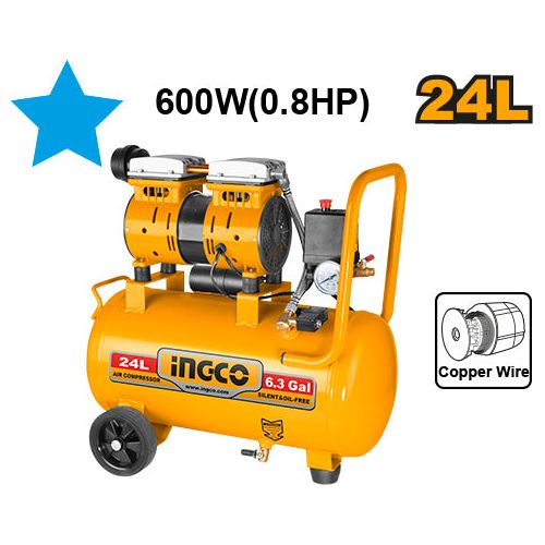 Compresor 0.8Hp 60Db 24L 110 - 120V 60Hz 600W 1600 Rpm Ingco UACS175241 - MARKEMSTORE -