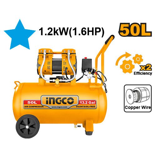 Compresor 1.6Hp 75Db 50L Ingco UACS112501 - MARKEMSTORE -