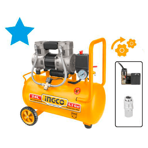 Compresor de Aire 110V 1,5HP 24L INGCO UACS111242 - MARKEMSTORE - Compresores