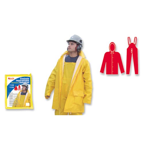 Conjunto Industrial Pantalon De Babero Poliester Pvc Amarillo 11966007 - MARKEMSTORE -