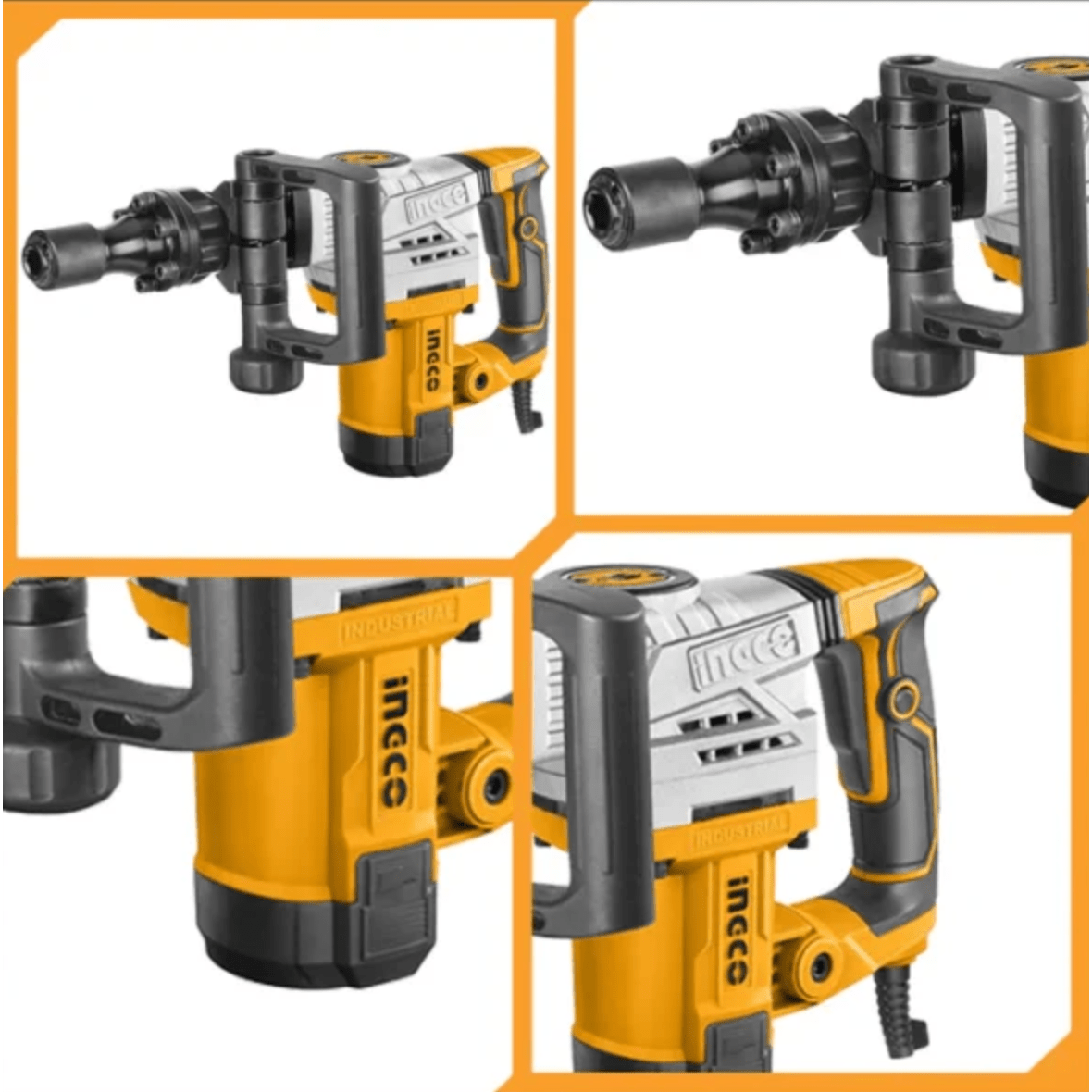 Demoledor 110/120V 1300W 20J Sds Hex Con 2 Cinceles INGCO UPDB130018 - MARKEMSTORE - Demoledores y Accesorios
