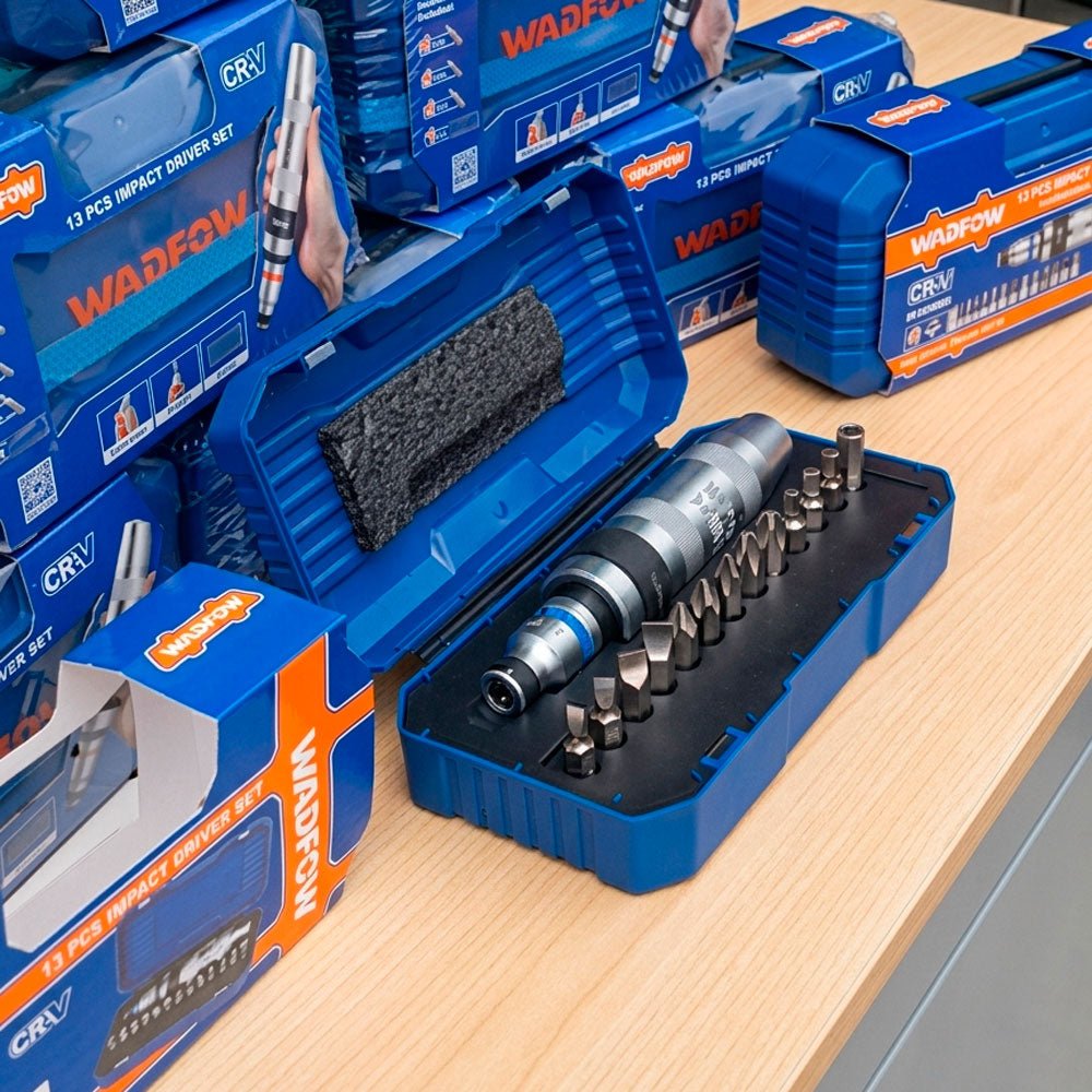 Destornillador de Impacto WADFOW Juego 13 Piezas Puntas Cr - V - MARKEMSTORE - Destornilladores y Juegos