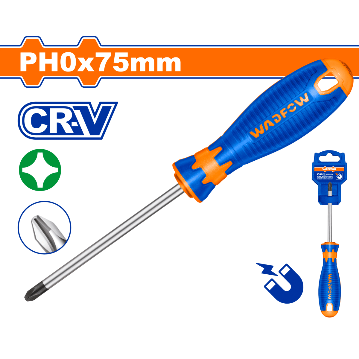 Destornillador Phil Ph0X75 Crv Agarre Suave Wsd2203 - MARKEMSTORE -