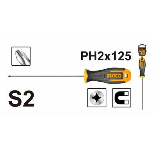 Destornillador Phillips 6x125mm Ingco Hs68ph2125 - MARKEMSTORE -