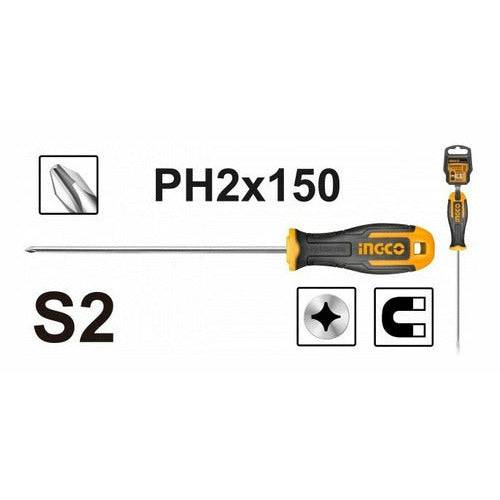 Destornillador Phillips 6x150mm Ingco Hs68ph2150 - MARKEMSTORE - Atornillador
