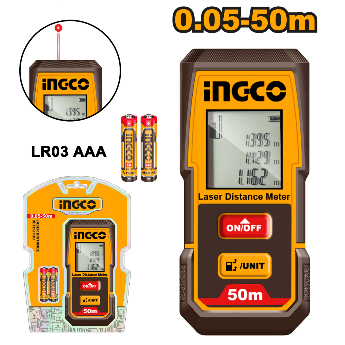 Detector De Distancia Laser 100Mts Ingco Hldd0508 - MARKEMSTORE -