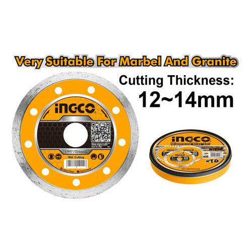 Disco Diamantado Liso 4 - 1/2x22mm Ingco Dmd021152m - MARKEMSTORE - Accesorios Para Pulidora