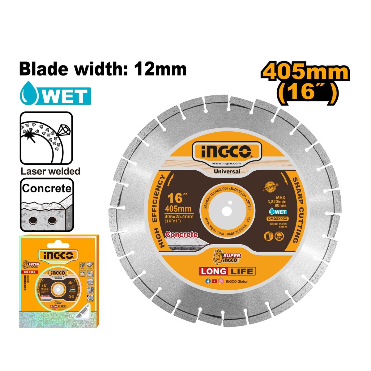Disco Diamantado Segmentado 16X25,4Mm Dmd044053 - MARKEMSTORE - Discos