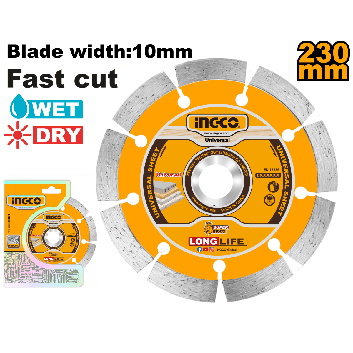Disco Diamantado Segmentado 9X22,2Mm DMD012302 - MARKEMSTORE - 