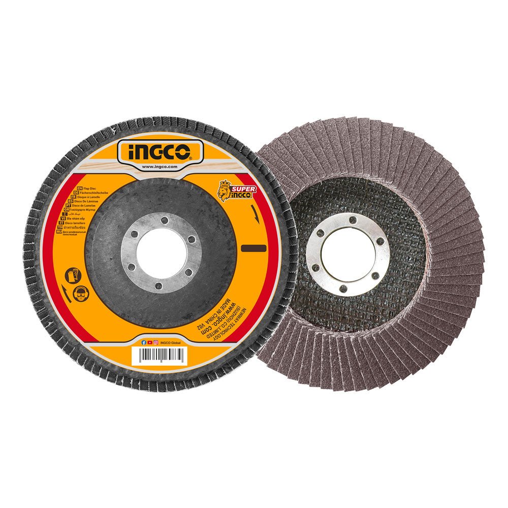 Disco Flap 4 - 1/2" Grano 60 INGCO Disco para Pulidora FD11560 - MARKEMSTORE - Discos