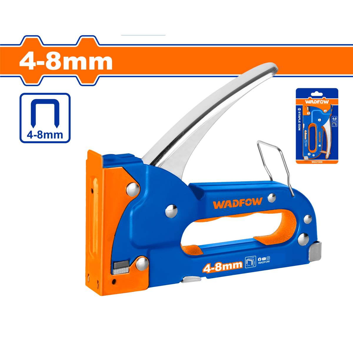 Engrapadora Manual 4 - 8Mm Wadfow Wgu1608 - MARKEMSTORE -