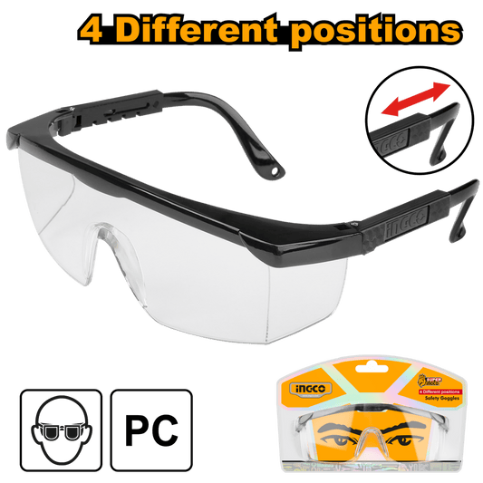 Gafa De Seguridad Policarbonato Transparente INGCO HSG04 - MARKEMSTORE -