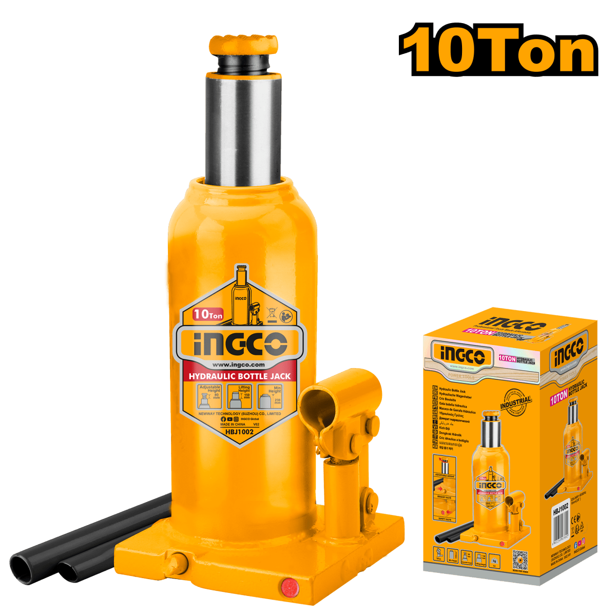 Gato Tipo Botella 10ton Alturas 230 - 460mm - MARKEMSTORE -