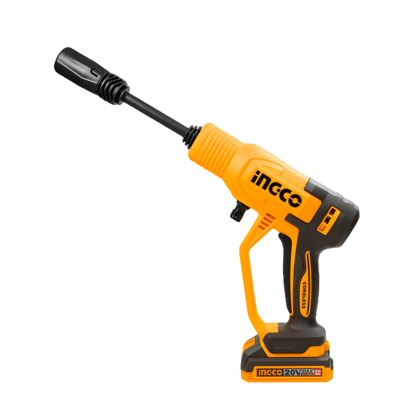 Hidrolavadora Inalámbrica INGCO 20V 24.8Bar 2.8L/min + Batería 2Ah, Cargador UCPWLI20362 - MARKEMSTORE - Hidrolavadoras