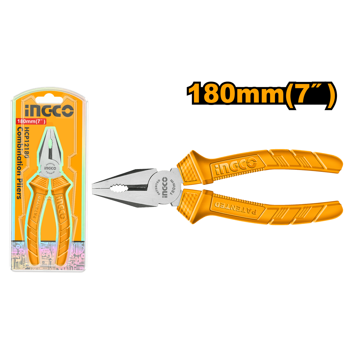 Ingco Alicate De Combinación 7 Pulido INGCO HCP12180 - MARKEMSTORE -