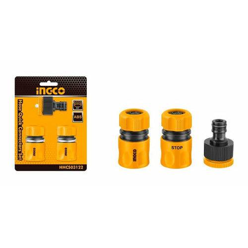 Ingco Juego De Acoples Para Manguera 3pzs Hhcs03122 - MARKEMSTORE -