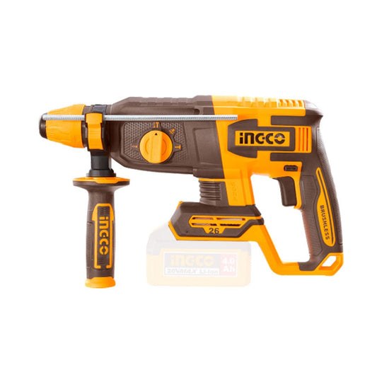 INGCO ROTOMARTILLO 20V SDS PLUS 2.5J 0 - 1100 RPM BRUSHLESS SIN BATERIA CRHLI26208 - MARKEMSTORE - Rotomartillos