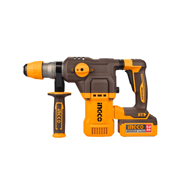INGCO ROTOMARTILLO 20V SDS PLUS 4.5J 0 - 930RPM BRUSHLESS INCLUYE 2 BATERIAS CARGADOR Y ACCESORIOS UCRHLI202862 - MARKEMSTORE - Rotomartillos
