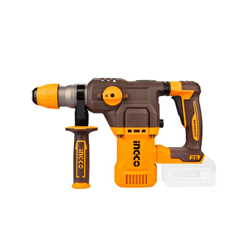 INGCO ROTOMARTILLO 20V SDS PLUS 4.5J 0 - 930RPM BRUSHLESS SIN BATERIA CRHLI20286 - MARKEMSTORE - Rotomartillos