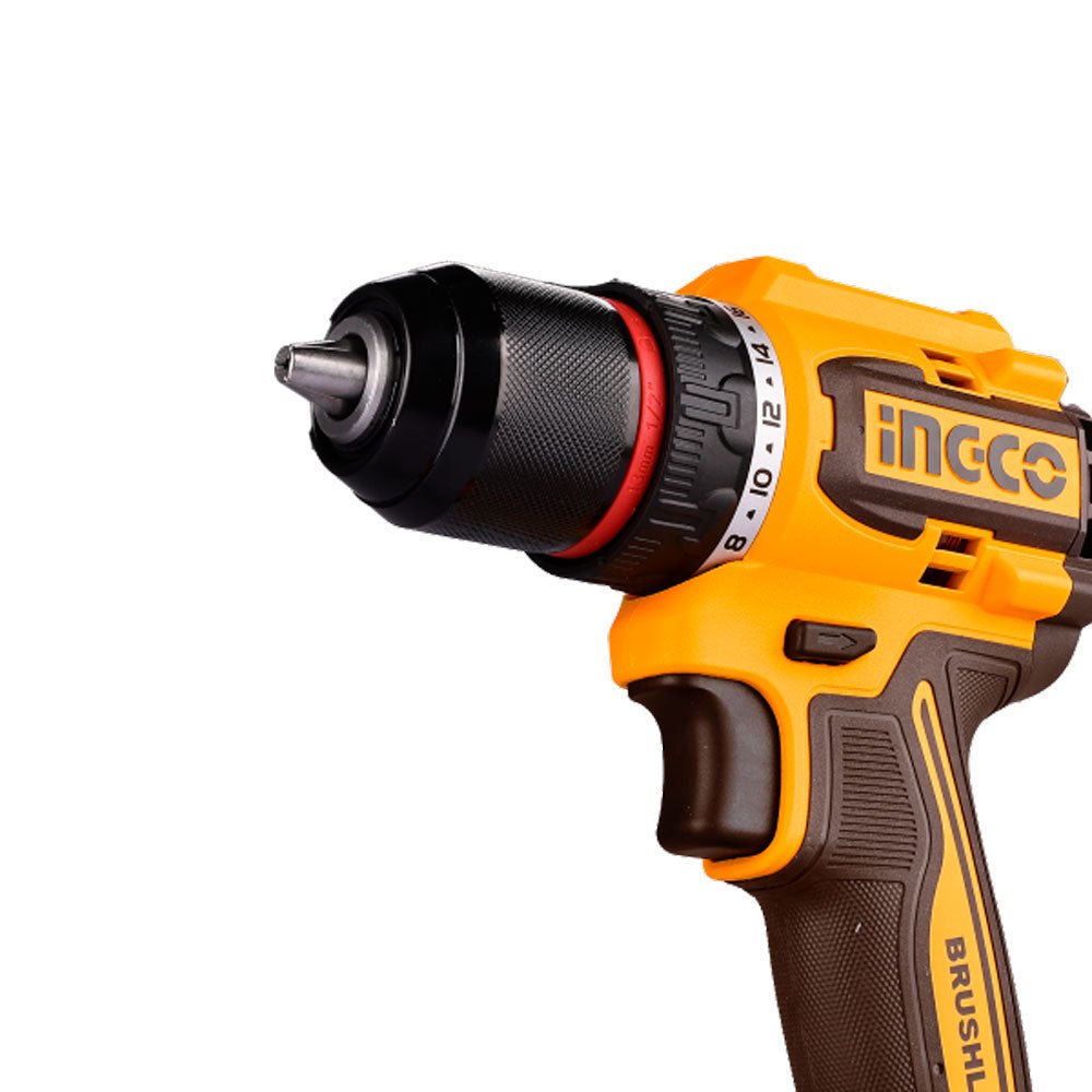 INGCO TALADRO DE ROTACIÓN M1/2 20V 50NM 2000RPM BRUSHLESS INCLUYE 2 BATERIAS 1 CARGADOR Y ACCESORIOS UCDLI205062 - MARKEMSTORE - Taladros
