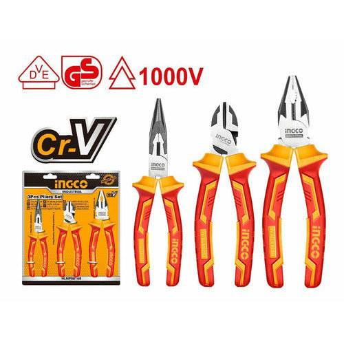 Juego De 3 Alicates Aislados Ingco - MARKEMSTORE -