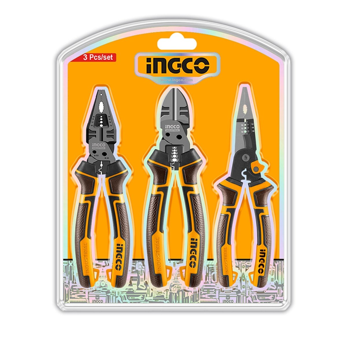 Juego de Alicates Multifuncionales INGCO 3 Pieza HKMPS2831 - MARKEMSTORE - Alicates