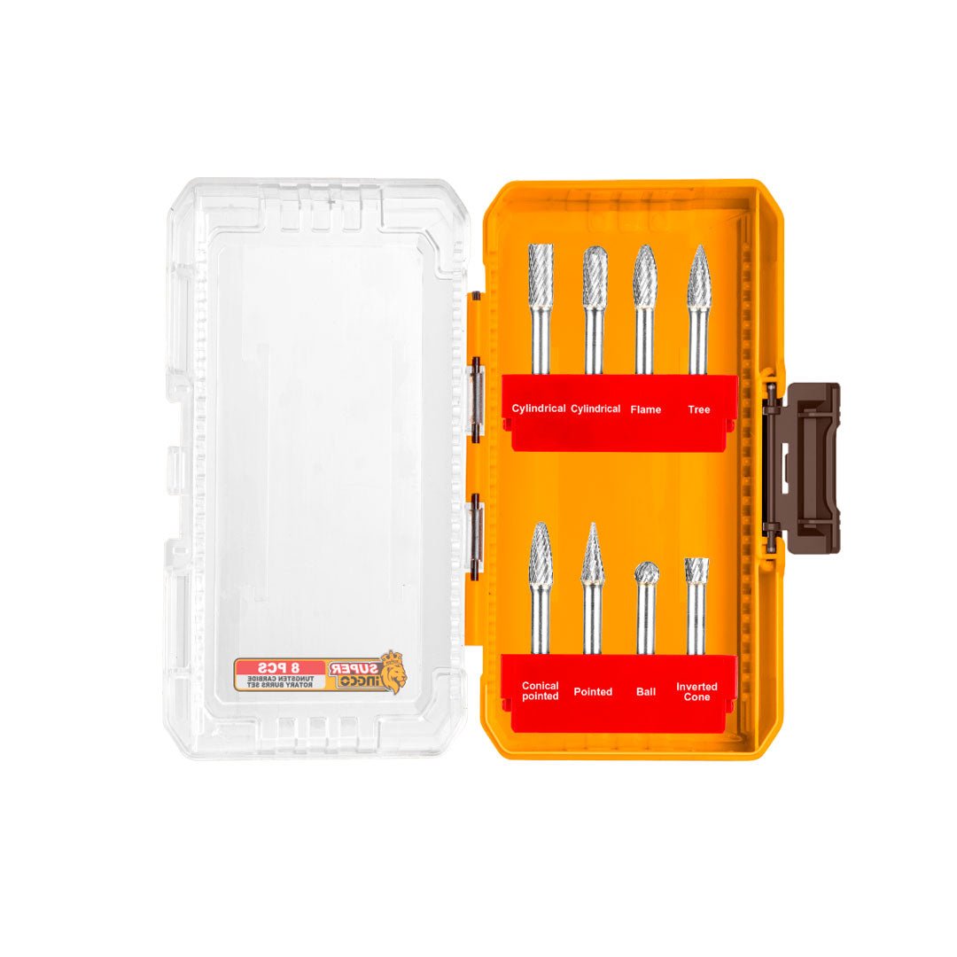 Juego de Fresas Rotativas INGCO 8 Piezas 6mm AKDL10801 - MARKEMSTORE -