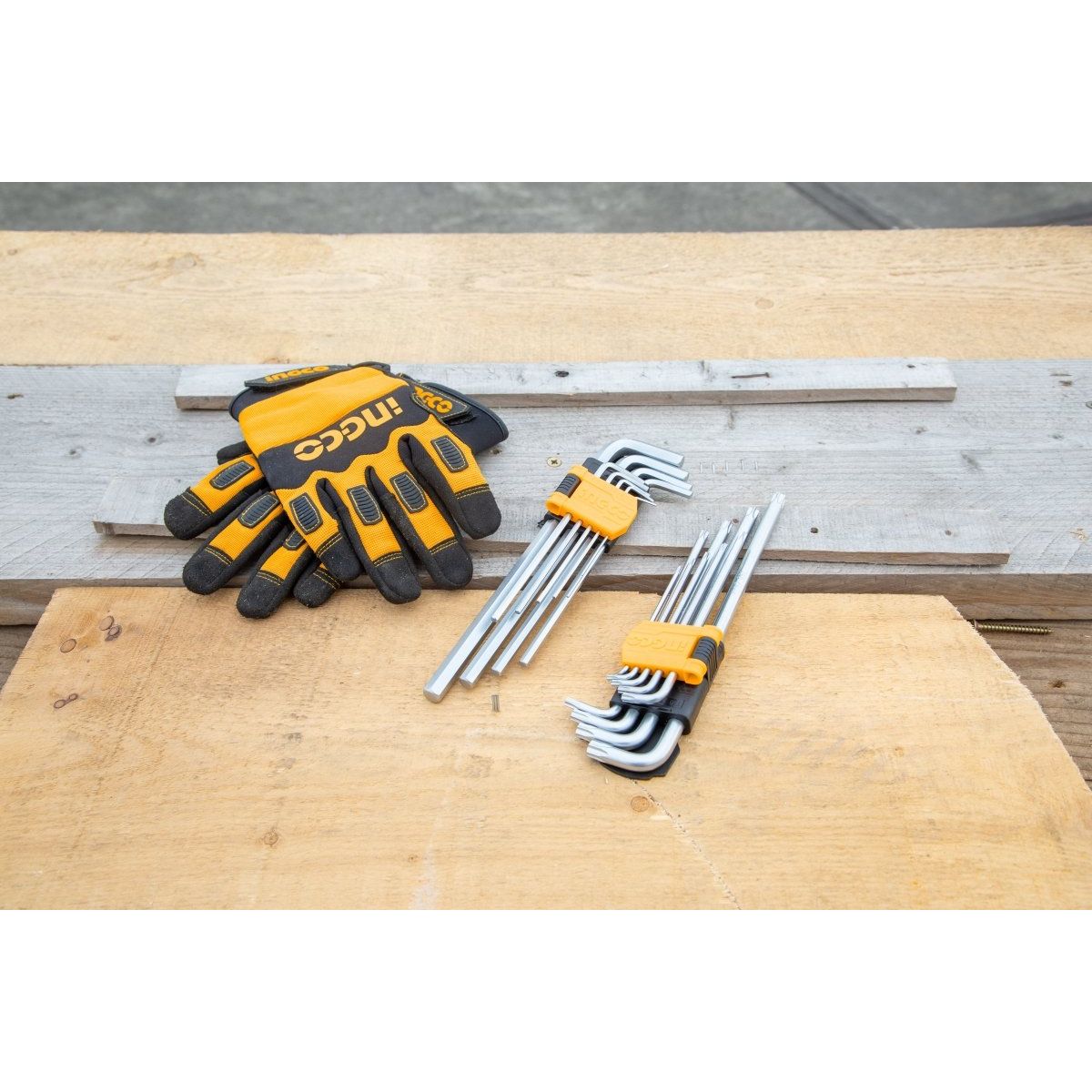 juego de llaves allen hexagonales Y Torx 18pzs Ingco Hhkset0181 - MARKEMSTORE -