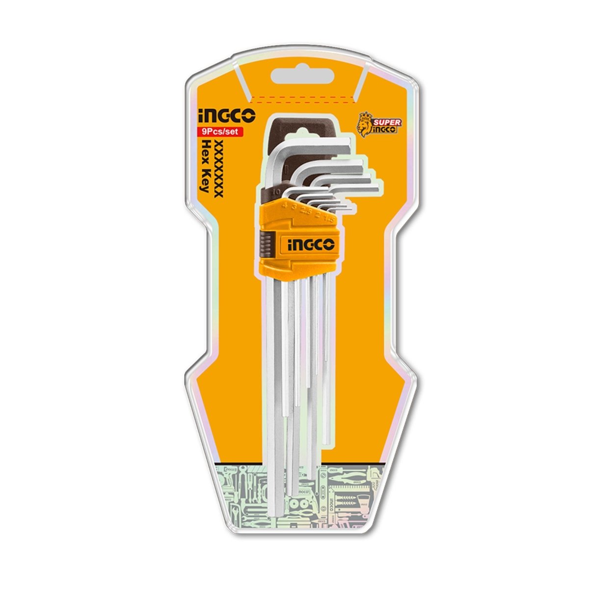 Juego de Llaves Allen o Bristol INGCO 9 Piezas 1.5 - 10mm HHK11092 - MARKEMSTORE - Llaves y Juegos