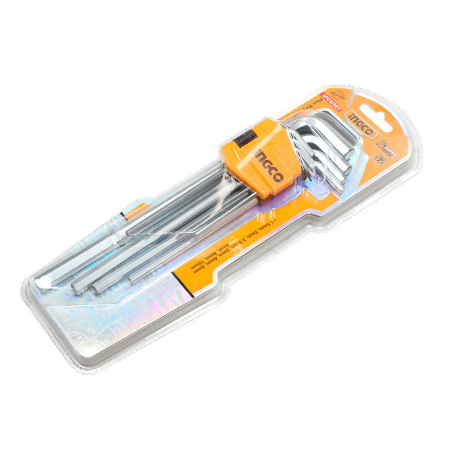 Juego de Llaves Allen o Bristol INGCO 9 Piezas 1.5 - 10mm HHK11092 - MARKEMSTORE - Llaves y Juegos