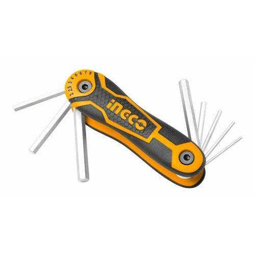 Juego De Llaves Allen Tipo Bolsillo 8 Piezas INGCO HHK14081 - MARKEMSTORE -