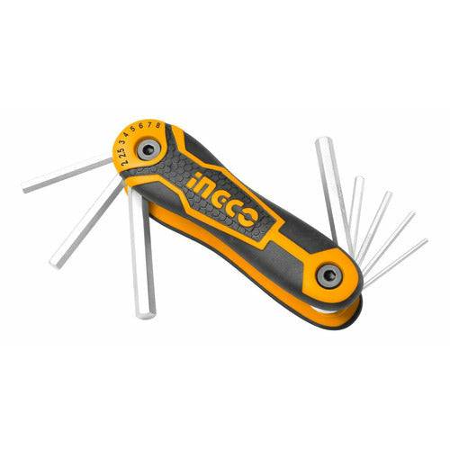 Juego De Llaves Allen Tipo Bolsillo 8 Piezas INGCO HHK14081 - MARKEMSTORE -