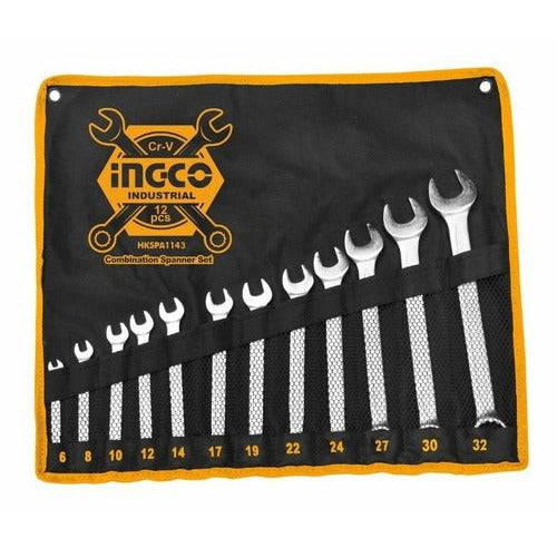 Juego De Llaves Combinadas 12 Piezas 6 - 32mm INGCO Hkspa1143 - MARKEMSTORE -