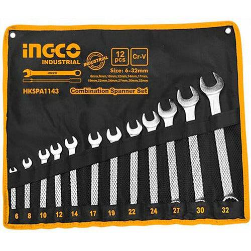Juego De Llaves Combinadas 12 Piezas 6 - 32mm INGCO Hkspa1143 - MARKEMSTORE -