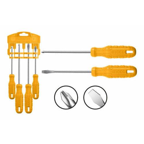Juego Destornilladores 4pcs Ingco Hksd0458 - MARKEMSTORE -