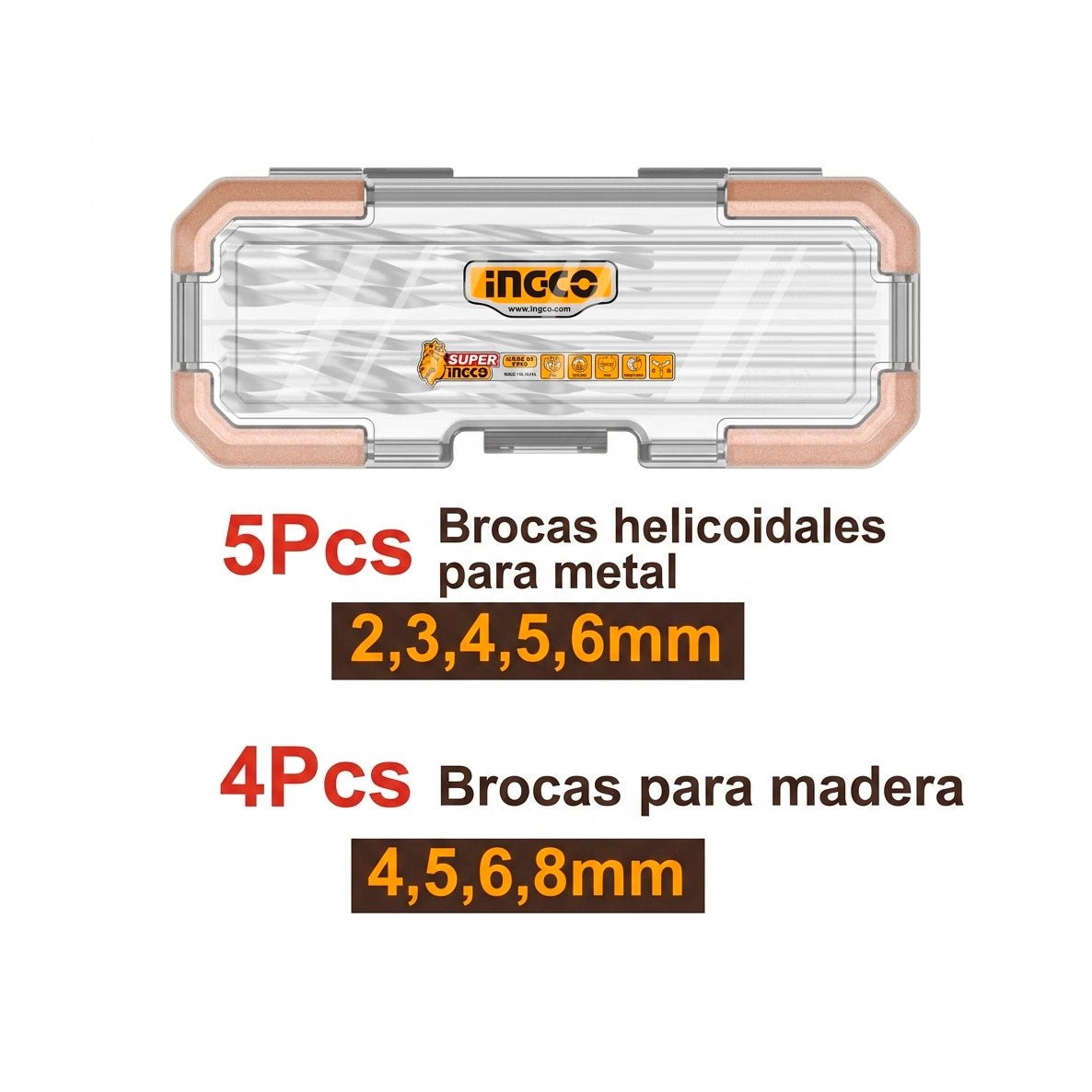 Kit de Herramientas INGCO 148 Piezas con Taladro Inalámbrico HKTHP41482 - MARKEMSTORE - 