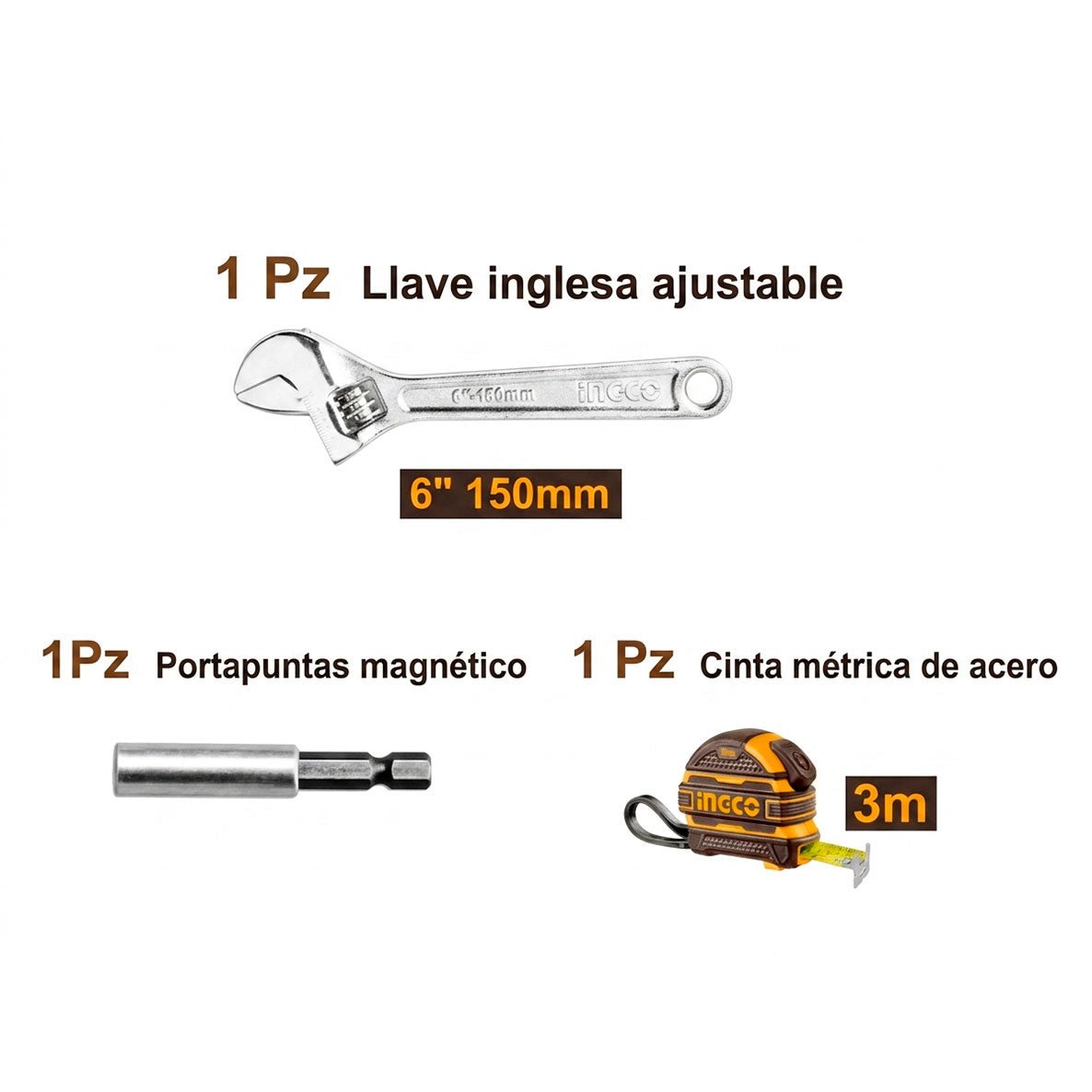 Kit de Herramientas INGCO 148 Piezas con Taladro Inalámbrico HKTHP41482 - MARKEMSTORE - 