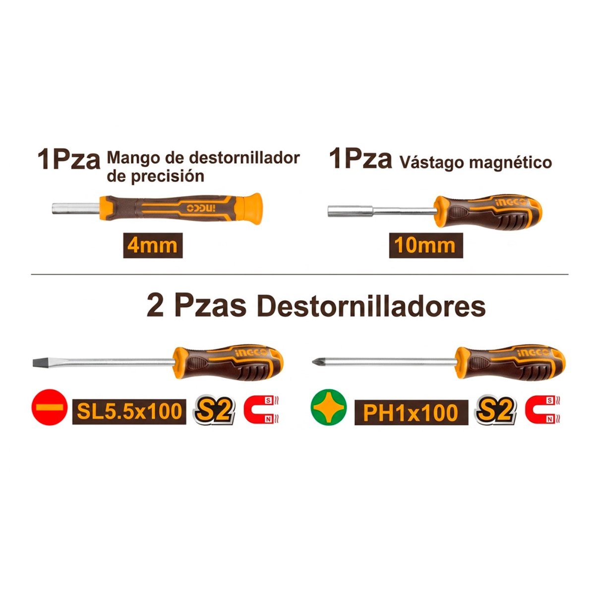 Kit de Herramientas INGCO 148 Piezas con Taladro Inalámbrico HKTHP41482 - MARKEMSTORE - 