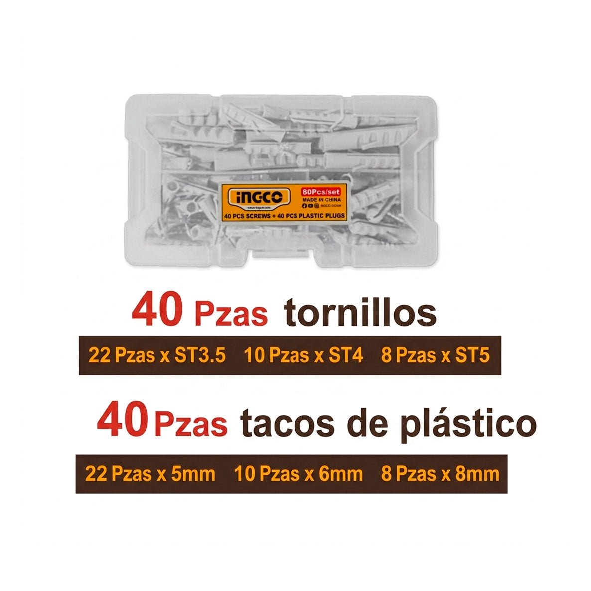 Kit de Herramientas INGCO 148 Piezas con Taladro Inalámbrico HKTHP41482 - MARKEMSTORE - 