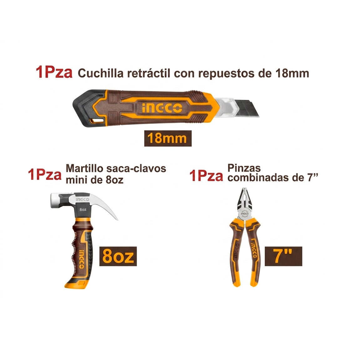 Kit de Herramientas INGCO 148 Piezas con Taladro Inalámbrico HKTHP41482 - MARKEMSTORE - 