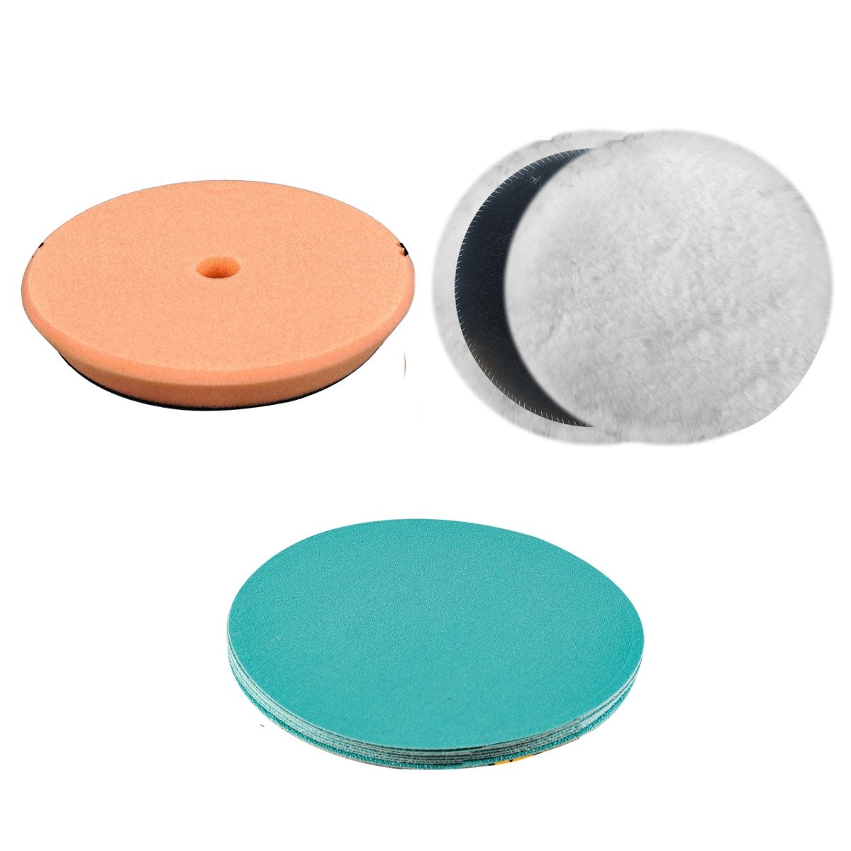 Kit de Pulido y Esmerilado INGCO 6" 12 Piezas Disco Lana y Lijas APG15012 - MARKEMSTORE - Accesorios Para Pulidora