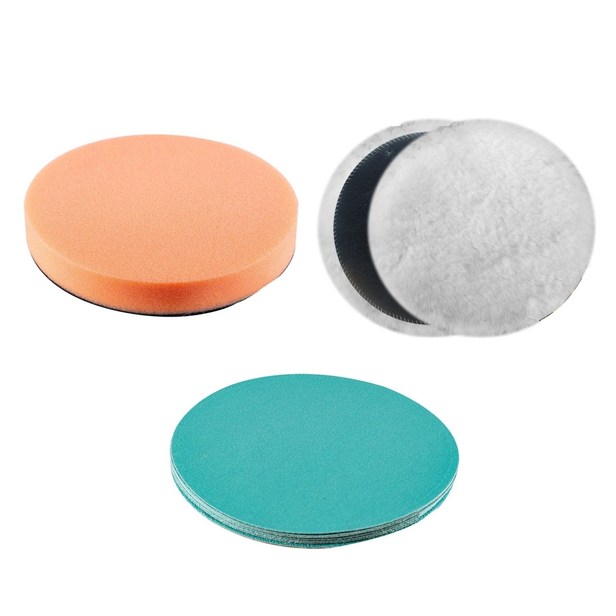 Kit de Pulido y Esmerilado INGCO 7" 12 Piezas Disco Lana y Lijas APG18012 - MARKEMSTORE - Accesorios Para Pulidora