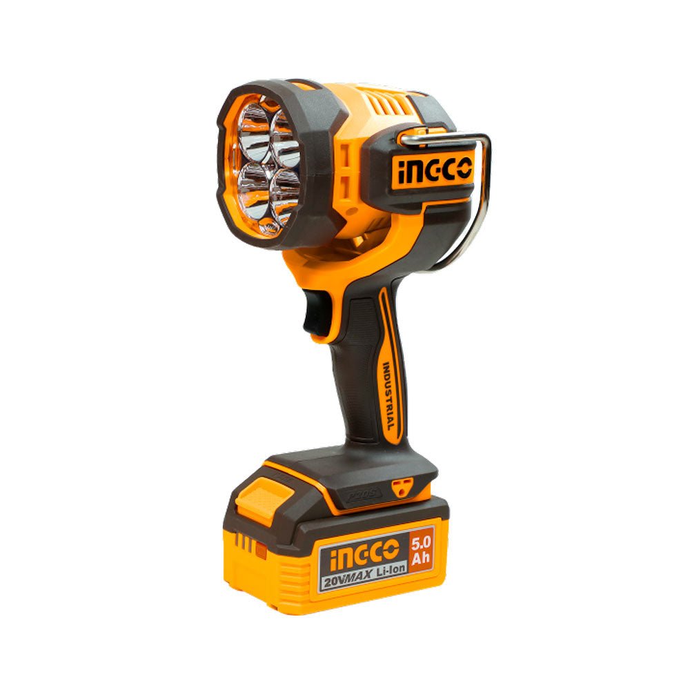 Lampara portátil INGCO 20V LED 22.5W 2500 LUMENS Incluye accesorios - MARKEMSTORE - Linternas