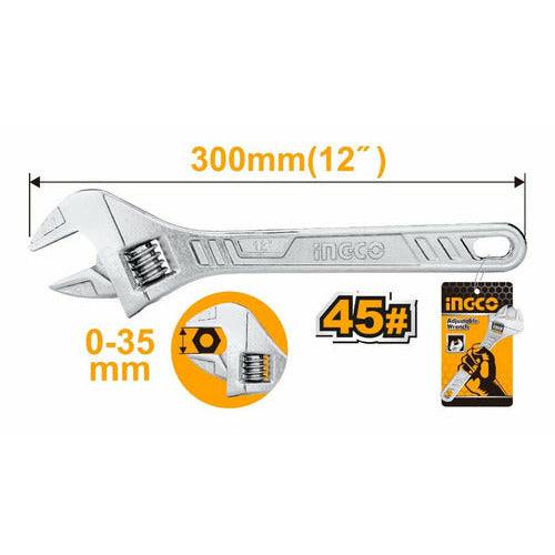 Llave Ajustable 12 Ingco Hadw131122 - MARKEMSTORE -