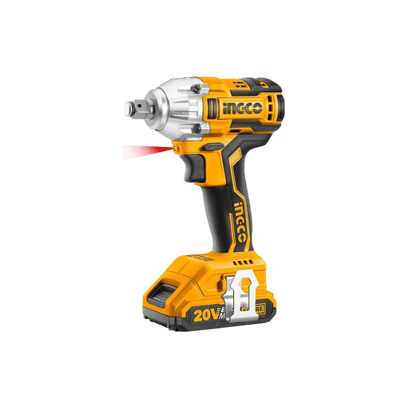 LLAVE DE IMPACTO INALAMBRICA 20V M1/2 | 2 BATERIAS + CARGADOR | INGCO UCIWLI2038 - MARKEMSTORE - Llave de Impacto